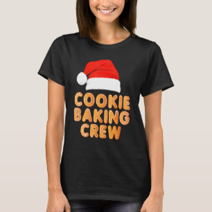 Baker Kerstmis Santa Hat Cookie Baking Crew Kerstm T-shirt