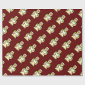 Baker Kneading Dough for Baking Bread Cadeaupapier (Vlak)