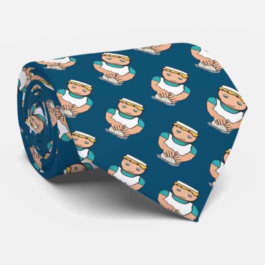 Baker Kneading Dough for Baking Bread Stropdas (Opgerold)