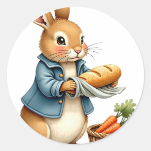 Baker Konijn Ronde Sticker