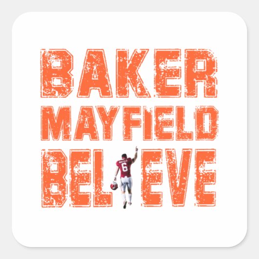 Baker Mayfield Essential Cool T-shirt  Essential Vierkante Sticker (Voorkant)