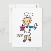 Baker met Cake Briefkaart (Voorkant / Achterkant)