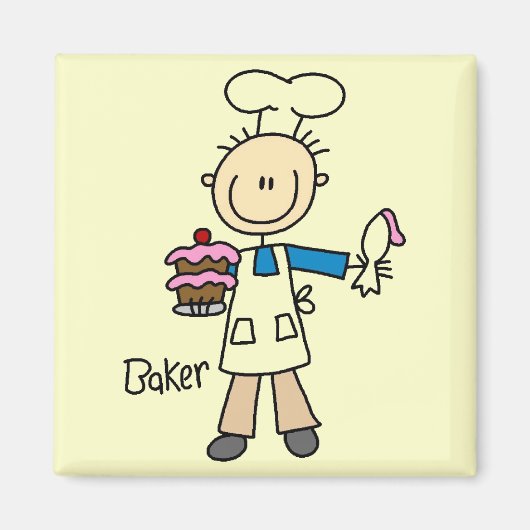 Baker met Cake Magneet (Voorkant)