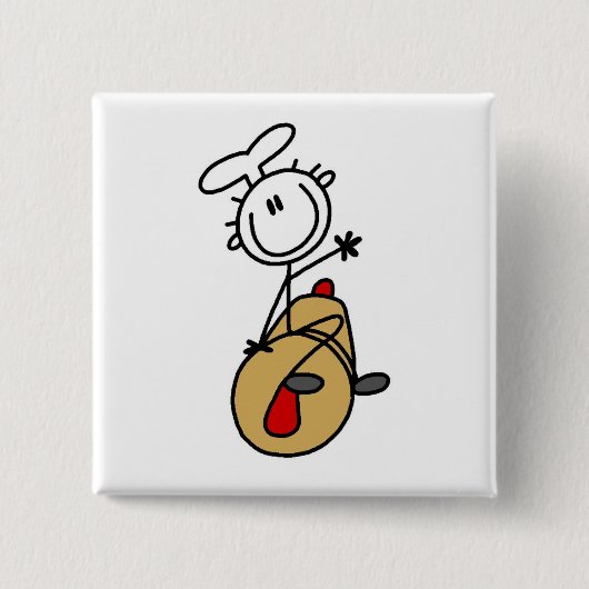 Baker met Rolling Pin Tshirts en Gifts Vierkante Button 5,1 Cm (Voorkant)
