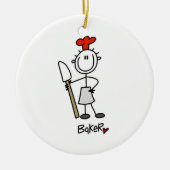Baker met schroefdraad keramisch ornament (Voorkant)