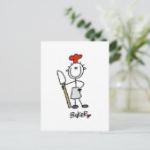 Baker met scraper-overhemden en cadeautjes briefkaart (Staand voorkant)