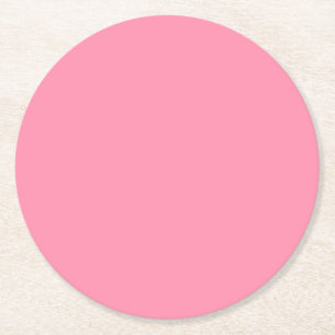 Baker-Miller Roze vaste kleur Ronde Kartonnen Onderzetter