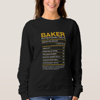 Baker Nutrition Facts Baking Pastry Chef Humor Trui