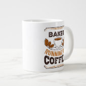 Baker op Coffee Caffeine Gift Extra Grote Beker (Voorkant rechts)