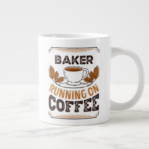 Baker op Coffee Caffeine Gift Extra Grote Beker