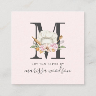 Baker Pastry Chef Bakers Tools Monogramroze S Vierkante Visitekaartje