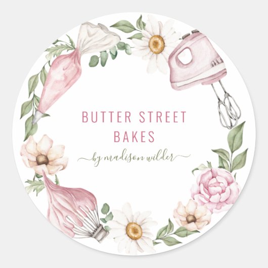Baker Pastry Chef Baking Utiers Product Labels (Voorkant)
