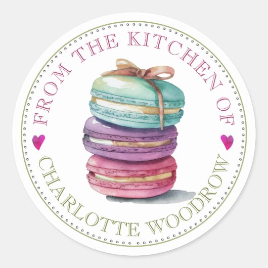 Baker Pastry Chef Cookies Food Label Sticker (Devant)