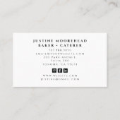 Baker Pastry Chef Dessert Cateraar Visitekaartje (Achterkant)