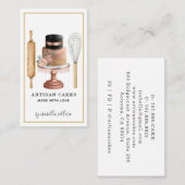 Baker Pastry Chef Elegant Cake Baking Utensile Visitekaartje (Voorkant / Achterkant)