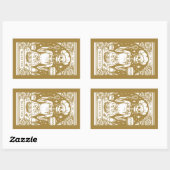 Baker Pastry Chef Gold Product Rechthoekige Sticker (Vel)