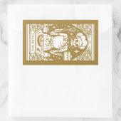 Baker Pastry Chef Gold Product Rechthoekige Sticker (Tas)