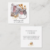 Baker Pastry Chef Sugar Flour Egg Vierkante Visitekaartje (Voorkant / Achterkant)