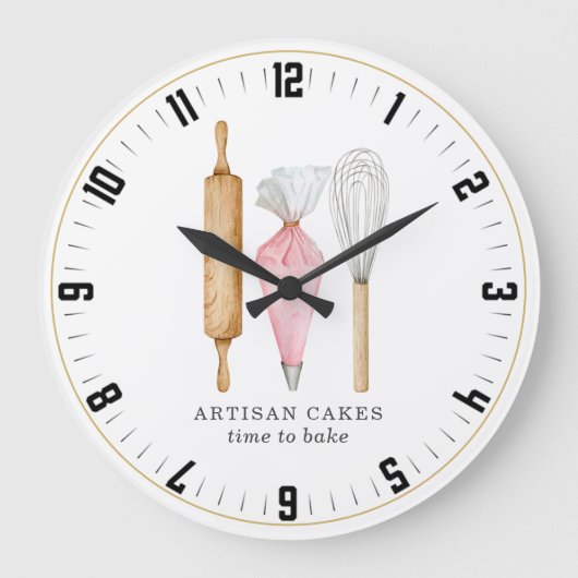 Baker Pastry Chef Time to Bake Grote Klok (Voorkant)