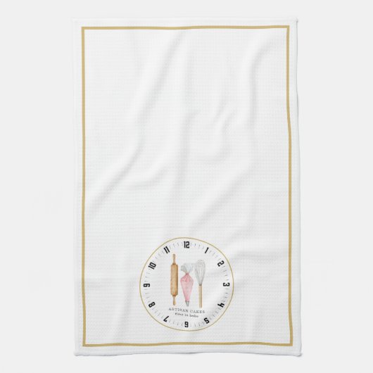 Baker Pastry Chef Time to Bake Theedoek (Verticaal)