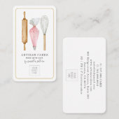 Baker Pastry Chef Tools Logo Visitekaartje (Voorkant / Achterkant)