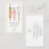 Baker Pastry Chef Tools Logo Visitekaartje (Voorkant / Achterkant)