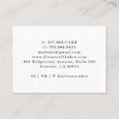 Baker Pastry Chef Waterverf Baking Tools Business Visitekaartje (Achterkant)