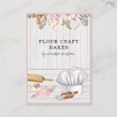 Baker Pastry Chef Waterverf Baking Tools Business Visitekaartje (Voorkant)
