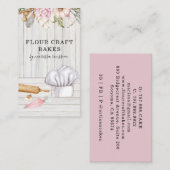 Baker Pastry Chef Waterverf Baking Tools Visitekaartje (Voorkant / Achterkant)