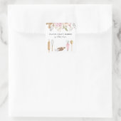 Baker Pastry Chef Waterverf Florence Tools Vierkante Sticker (Tas)