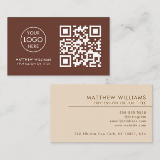 Baker Professional QR Code Logo Modern Visitekaartje