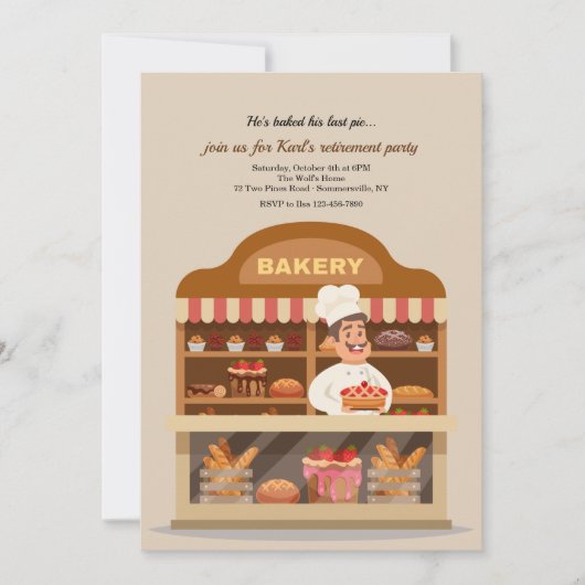 Baker Retirement Party Kaart (Voorkant)