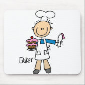 Baker Stick Figuur Mousepad Muismat (Voorkant)