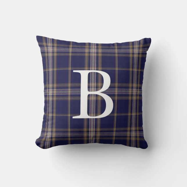Baker Tartan Pset Monogrammed Pillow Kussen (Voorkant)