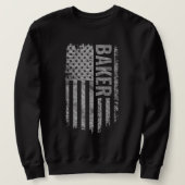 Baker USA Flag Distressed design Trui (Design voorkant)