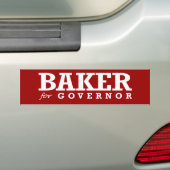 BAKER VOOR GOVERNOR 2014 BUMPERSTICKER (Op auto)