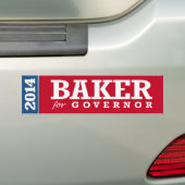 BAKER VOOR GOVERNOR 2014 BUMPERSTICKER (Op auto)
