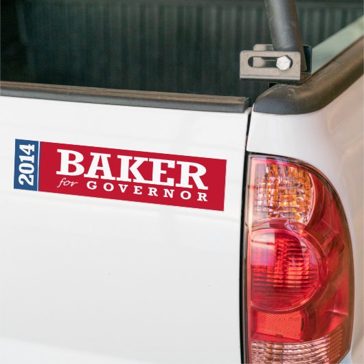 BAKER VOOR GOVERNOR 2014 BUMPERSTICKER (Op Truck)