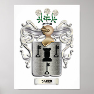 Baker Wapenlaag afdrukken op papier met zware matt Poster