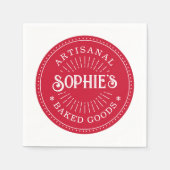 Baker's Bakery Red Logo Servet (Voorkant)