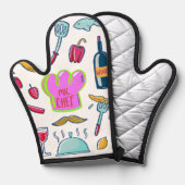 Baker's Best Friend : Oven Mitts Holder Set (Recto/Verso)