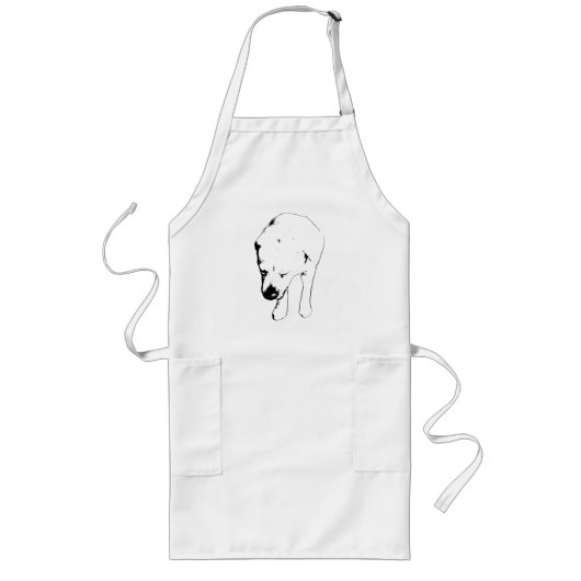 Baker's Buddy, lachende Labrador-geest Lang Schort (Voorkant)