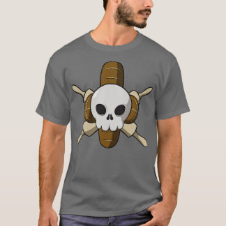 Bakers crew Jolly piratenvlag geen onderschrift T-shirt