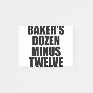 Baker's Dozen Minus Twelve Funny T-Shirt Post-it® Notes