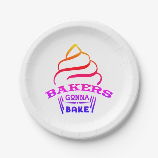 Bakers Gonna Bake Papieren Bordje (Voorkant)