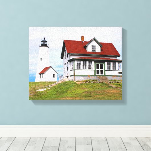 Bakers Island Lighthouse MA Wrapped Canvas (Insitu (Houten vloer))
