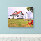 Bakers Island Lighthouse MA Wrapped Canvas Afdruk (Insitu (Houten vloer))