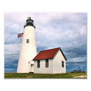 Bakers Island Lighthouse Massachusetts Foto Afdruk