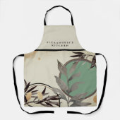 Baker's Kitchen Jouw naam Mint Green Waterverf Schort (Voorkant)