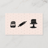 Baker's Utensils Roze Zwart Bedankt Informatiekaartje (Achterkant)